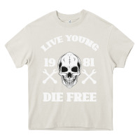 Cream Live Young Die Free Heavy Core Tee - Bettercallsaul