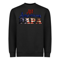 Black all american papa Heavyweight Sweatshirt - BarkalooDesign