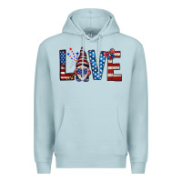 Blue Mist 4th Of July love gnome Premium Hoodie - HowdyJamesFarm