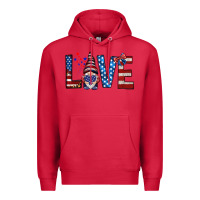 Cardinal 4th Of July love gnome Premium Hoodie - HowdyJamesFarm