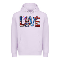 Lilac 4th Of July love gnome Premium Hoodie - HowdyJamesFarm