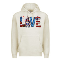 Oatmeal Heather 4th Of July love gnome Premium Hoodie - HowdyJamesFarm