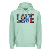 Seafoam 4th Of July love gnome Premium Hoodie - HowdyJamesFarm