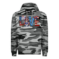 Slate Camo 4th Of July love gnome Premium Hoodie - HowdyJamesFarm