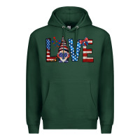 Sports Green 4th Of July love gnome Premium Hoodie - HowdyJamesFarm