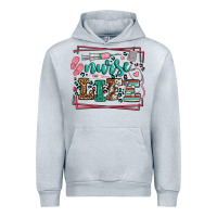 Heather Grey Nurse life leopard frame Urban Hoodie - LillyAllenDesigns