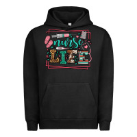 Pigment Black Nurse life leopard frame Urban Hoodie - LillyAllenDesigns