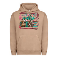 Pigment Burro Nurse life leopard frame Urban Hoodie - LillyAllenDesigns