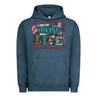 Pigment Midnight Navy Nurse life leopard frame Urban Hoodie - LillyAllenDesigns