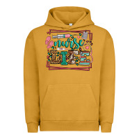 Pigment Peanut Butter Nurse life leopard frame Urban Hoodie - LillyAllenDesigns