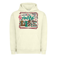 Pigment Pistachio Nurse life leopard frame Urban Hoodie - LillyAllenDesigns