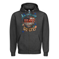 Charcoal Heather American heart southern soul Zipper Hoodie - HowdyJamesFarm