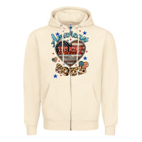 Sandshell American heart southern soul Zipper Hoodie - HowdyJamesFarm