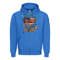 True Royal American heart southern soul Zipper Hoodie - HowdyJamesFarm