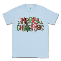 Dusty Blue merry christmas Classic Tee - MaliasSmallBusiness