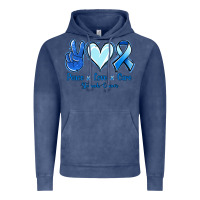 Vintage Denim Peace Love Cure Stomach Cancer Vintage Hoodie - Jasminsmagicworld