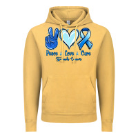 Vintage Mustard Peace Love Cure Stomach Cancer Vintage Hoodie - Jasminsmagicworld