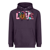 Plum love valentines day nurse Heavyweight Hoodie - OliviaCreatesArt