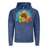 Vintage Denim bloom Vintage Hoodie - NancyCooperArtShop