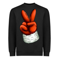 Black Christmas peace hand Heavyweight Sweatshirt - Jasminsmagicworld