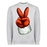 Christmas Peace Hand Heavyweight Sweatshirt | Teevron