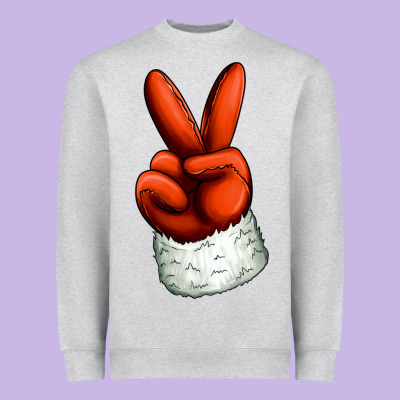 Christmas Peace Hand Heavyweight Sweatshirt Designed By Jasminsmagicworld