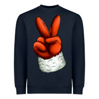 Navy Christmas peace hand Heavyweight Sweatshirt - Jasminsmagicworld