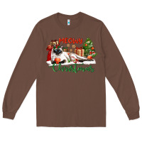 Chestnut siamese cat meowy christmas Long Sleeve Tee - LillyAllenDesigns