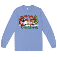 Colony Blue siamese cat meowy christmas Long Sleeve Tee - LillyAllenDesigns