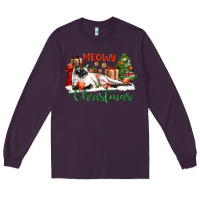 Plum siamese cat meowy christmas Long Sleeve Tee - LillyAllenDesigns