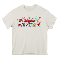 Cream love vibes and valentines Heavy Core Tee - AdoDesignShop