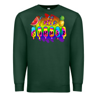 Sports Green Hello Summer Tie Dye Premium Sweatshirt - CowCowDesign