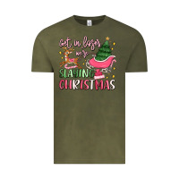 Vintage Olive get in loser we're slaying christmas Vintage Tee - MaliasSmallBusiness