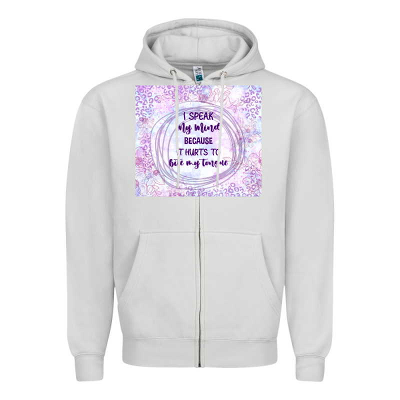 It Hurts To Bite My Tongue Zipper Hoodie by TumblerDesignByShophia | Teevron