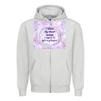 Dove Grey it hurts to bite my tongue Zipper Hoodie - TumblerDesignByShophia