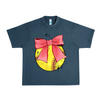 Midnight Navy coquette softball bow Urban Heavy Tee - JahusDesignShop