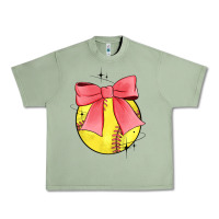 Oil Green coquette softball bow Urban Heavy Tee - JahusDesignShop
