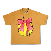 Peanut Butter coquette softball bow Urban Heavy Tee - JahusDesignShop