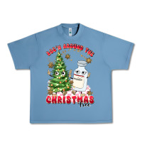 Pebble Blue racn around the christmas tree Urban Heavy Tee - MaliasSmallBusiness