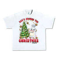 White racn around the christmas tree Urban Heavy Tee - MaliasSmallBusiness