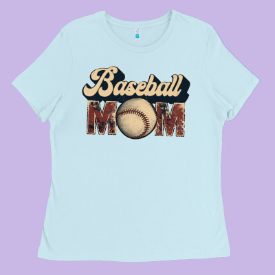 Baseball Mom Ladies Tee Designed By Jahusdesignshop