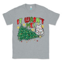 Heather Grey it wasn't me! christmas cat Classic Tee - MaliasSmallBusiness