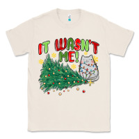 Natural it wasn't me! christmas cat Classic Tee - MaliasSmallBusiness