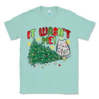 Seafoam it wasn't me! christmas cat Classic Tee - MaliasSmallBusiness