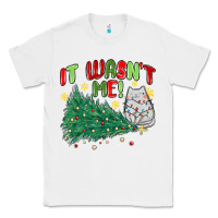 White it wasn't me! christmas cat Classic Tee - MaliasSmallBusiness