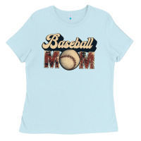 Baby Blue baseball mom Ladies Tee - JahusDesignShop