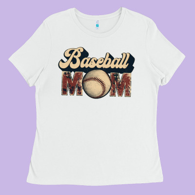 Baseball Mom Ladies Tee Designed By Jahusdesignshop