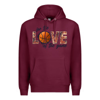 Burgundy basketball love of the game Premium Hoodie - JahusDesignShop