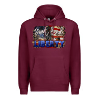 Burgundy Sweet land of liberty 4th of july Premium Hoodie - CowGirlArtShop