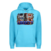 Ocean Blue Sweet land of liberty 4th of july Premium Hoodie - CowGirlArtShop